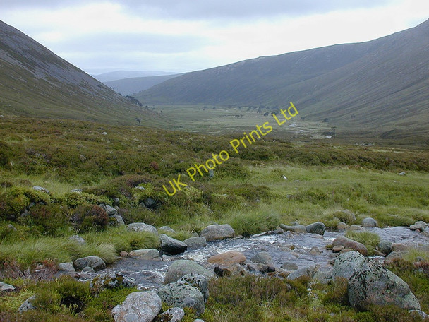 Photo 6"x4" View down Glen Derry Derry Burn c2001