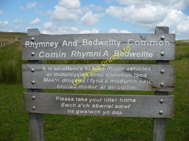 Photo 6"x4" Sign onto Rhymney & Bedwellty Common Rhymney\/Rhymni c2007