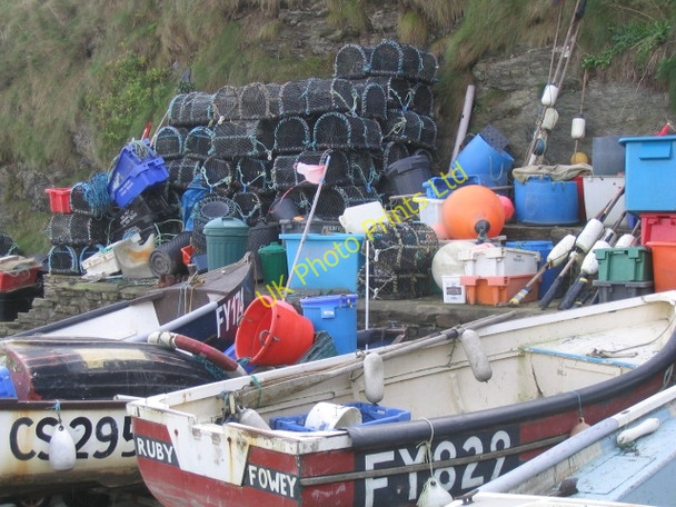 Photo 6"x4" Boatyard at Gorran Haven Lamledra c2006