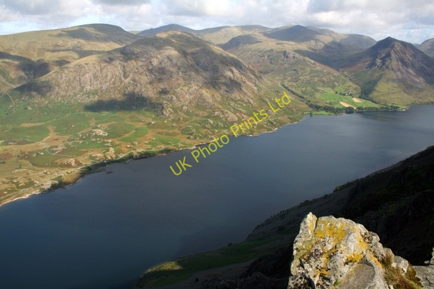 Photo 6"x4" Middle Fell and Wastwater. Nether Wasdale c2007