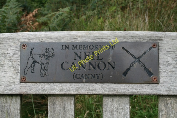 Photo 6"x4" Plaque on Memorial Seat in Miterdale  Forest Eskdale Green c2007