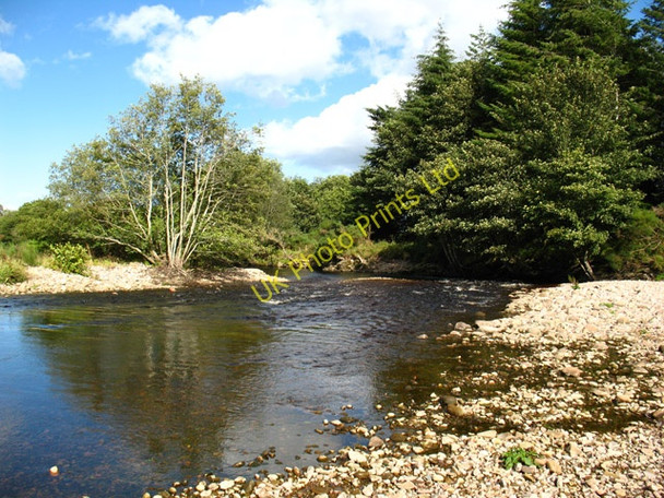 Photo 6"x4" River Nairn near Rosefield Culcharry c2007