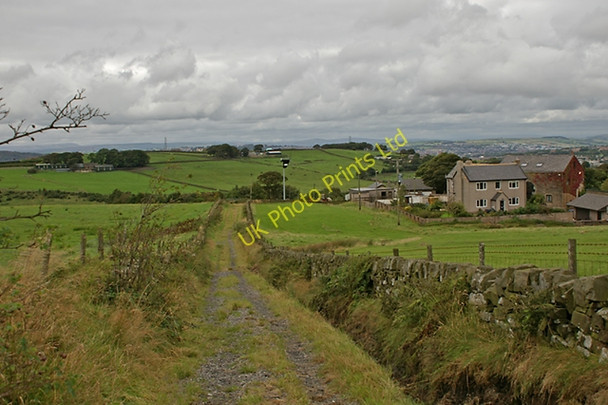 Photo 6"x4" Looking down Meadow Head Lane Tockholes c2007