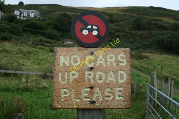 Photo 6"x4" Sign at Mid Thundergay. Pirnmill c2007
