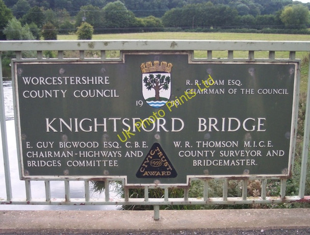 Photo 6"x4" Knightsford Bridge Plaque Ankerdine Hill c2005
