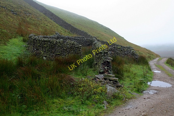 Photo 6"x4" Sheepfold at Mossdale Scar. Conistone c2007