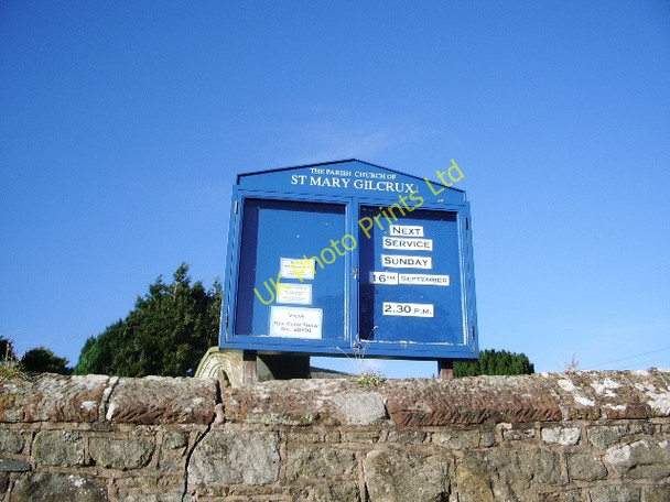 Photo 6"x4" The Parish Church of St Mary, Gilcrux, Noticeboard Gilcrux c2007