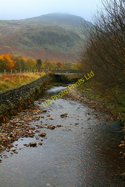 Photo 6"x4" Great Langdale Beck Middle Fell Fm c2007