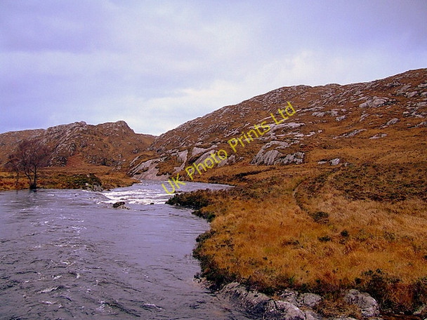 Photo 6"x4" The River Laxford Druim na h- Aimhne c2007 P1