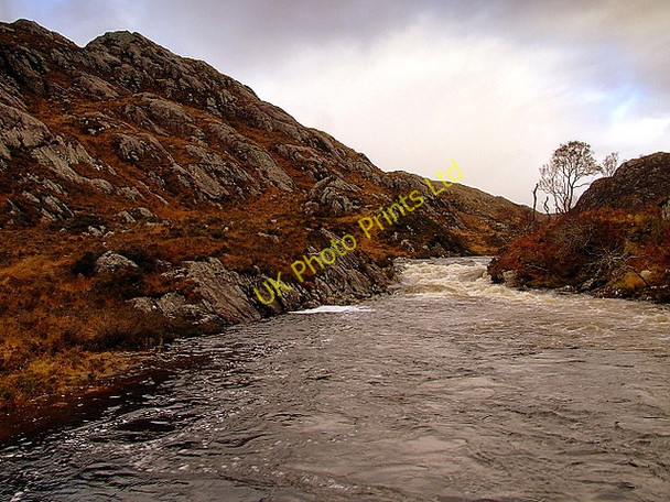 Photo 6"x4" The River Laxford Druim na h- Aimhne c2007 P2