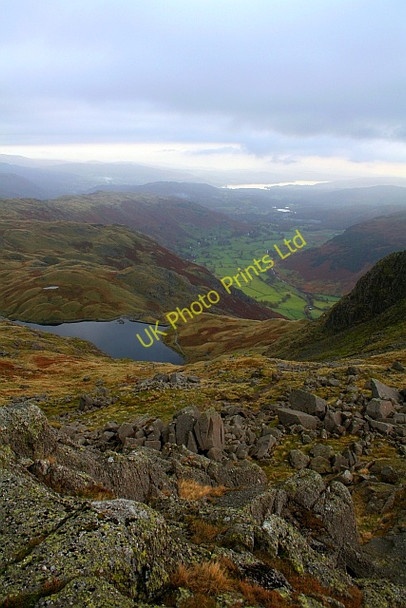 Photo 6"x4" Stickle Tarn and Great Langdale Stickle Tarn c2007