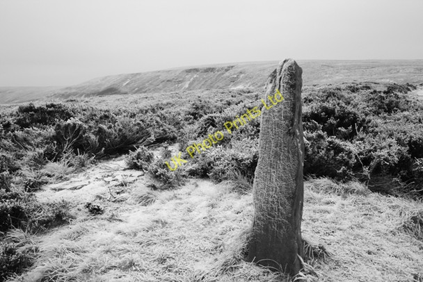 Photo 6"x4" Stone Marker Post, Urra Moor Urra c2007