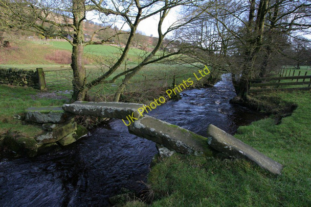 Photo 6"x4" Clapper Bridge, Newsholme Dean Goose Eye c2008