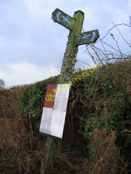Photo 6"x4" Rickety Bridleway Signpost Llanddew c2008