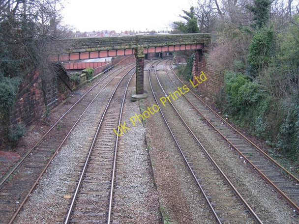 Photo 6"x4" Rail line into Chester through the city walls Chester c2008