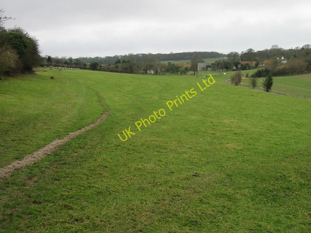 Photo 6"x4" View across fields to Vicarage Farm and West Langdon Martin\/TR3347 c2008