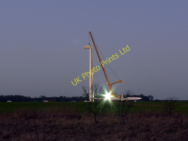 Photo 6"x4" Wind turbine under construction, Westmill Farm, Watchfield 24th January 2008 Watchfield\/SU2490 c2008