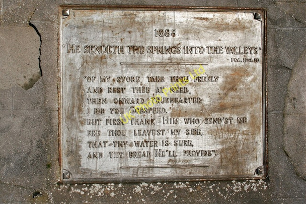 Photo 6"x4" Plaque on Spring at Bridge of Ardonald Ardonald c2008