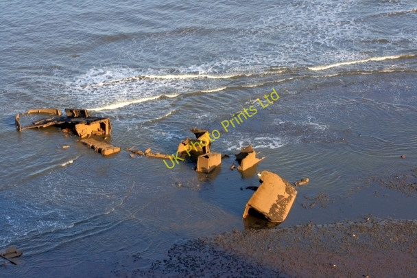 Photo 6"x4" Shipwreck, The Scar Whitby\/NZ8910 c2008
