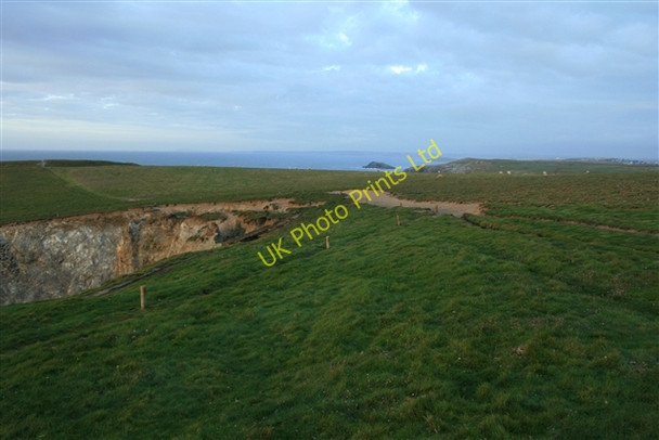 Photo 6"x4" Landslide, Kelsey Head West Pentire c2007