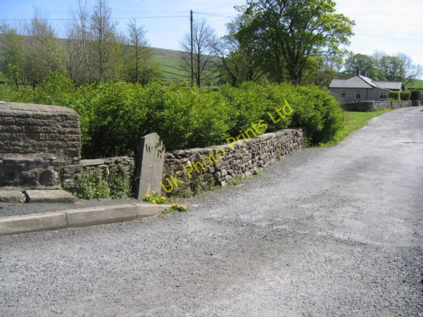 Photo 6"x4" West Riding marker stone near Horton Bridge Brackenbottom c2007