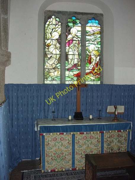 Photo 6"x4" War memorial window in chapel to St Mary at St Gennys St Gennys c2008