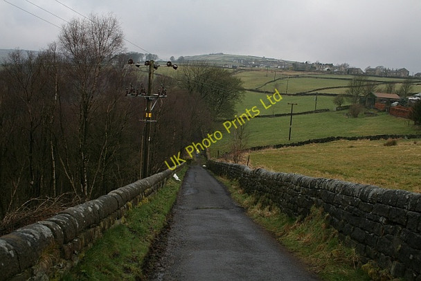 Photo 6"x4" Walled lane above Lumb Bank, Heptonstall Hebden Bridge c2008