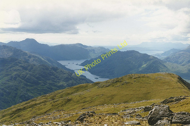 Photo 6"x4" View west from Sgurr a' Mhaoraich Kinloch Hourn c1997