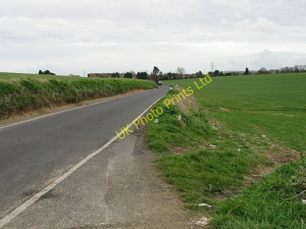 Photo 6"x4" View along Crispe Road, the roofs of Acol village just visible Acol c2008
