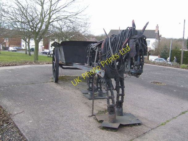 Photo 6"x4" Pit pony outside the Miner's Arms Tweedale c2008