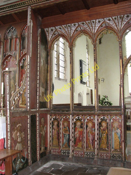 Photo 6"x4" St Helen's church - rood screen detail Ranworth c2007