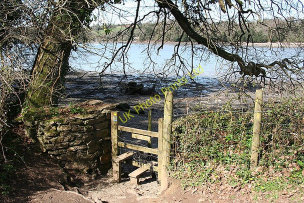 Photo 6"x4" Kingswear: stile to foreshore footpath Waddeton c2008