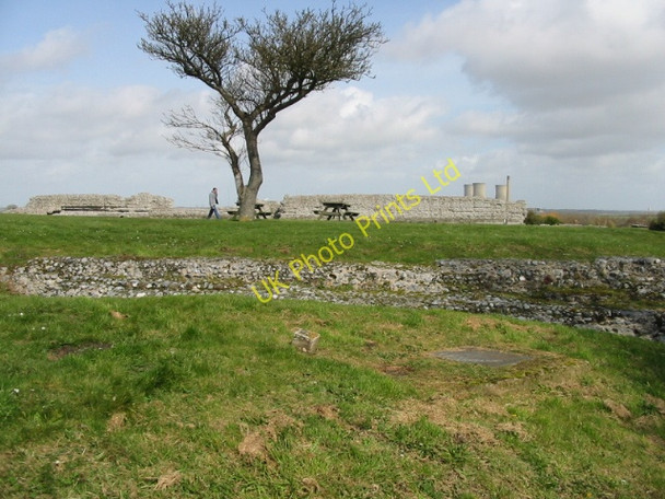 Photo 6"x4" Richborough Castle from the S wall Sandwich c2008