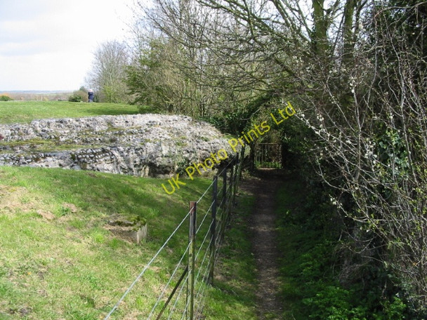 Photo 6"x4" Footpath along the southern wall of Richborough Castle Sandwich c2008
