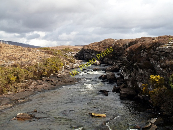 Photo 6"x4" River Runie from the Blughasary Bridge, looking NE Ardmair c2008