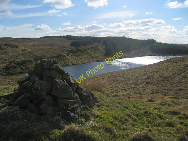 Photo 6"x4" Cairn above loch with no name Duntocher c2008