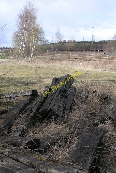 Photo 6"x4" Old wooden sleepers Long Eaton c2008