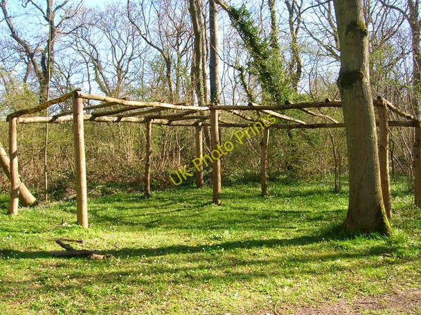 Photo 6"x4" Wooden Structure, Tottington Wood Small Dole c2008
