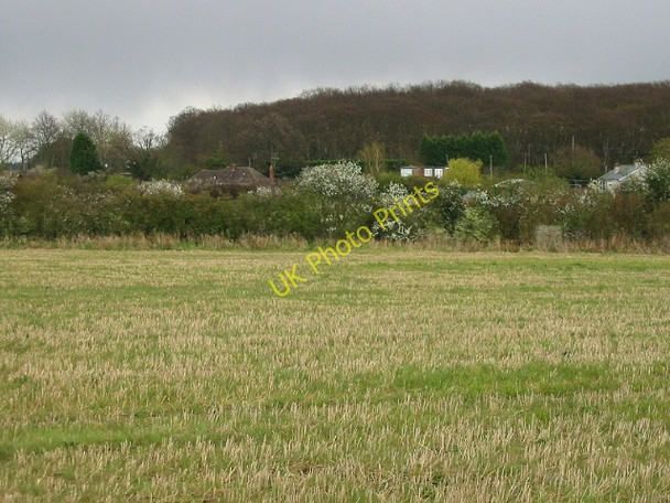 Photo 6"x4" View across the fields to houses at Pean Hill Pean Hill c2008