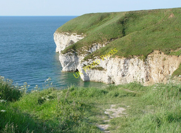 Photo 6"x4" Chalk Cliffs, Flamborough Head North Landing c2002