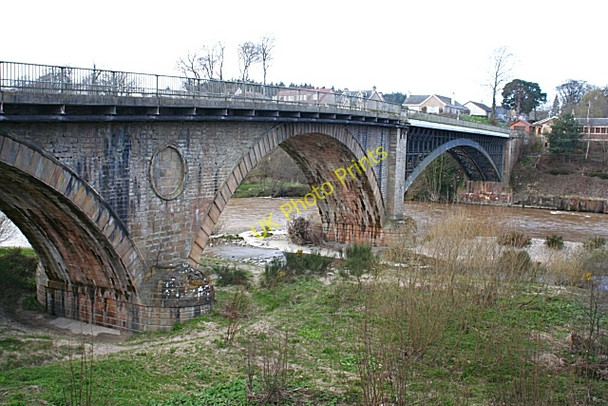 Photo 6"x4" Spate beneath Spey Bridge Fochabers c2008