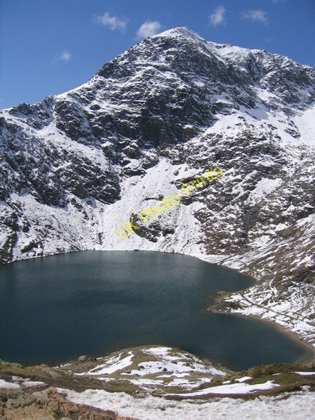 Photo 6"x4" Glaslyn and the Miners' track seen from the Pyg track Gwastadnant c2008