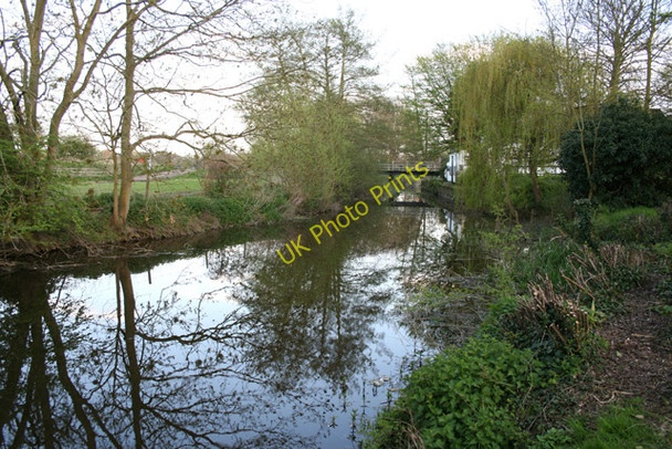 Photo 6"x4" Abbey River with Abbey Bridge Chertsey c2008