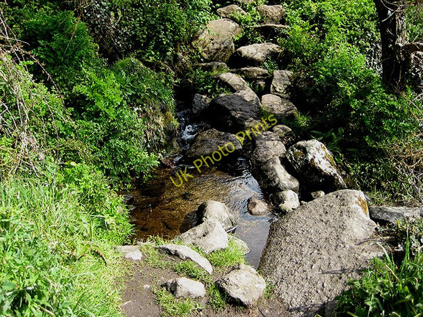 Photo 6"x4" Stream running down to the sea Raginnis c2008