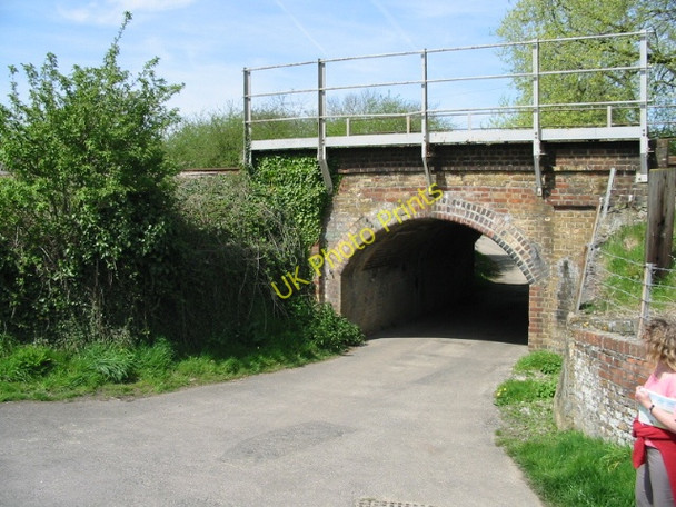 Photo 6"x4" Farm road off Parish Road passes under the railway Chartham c2008