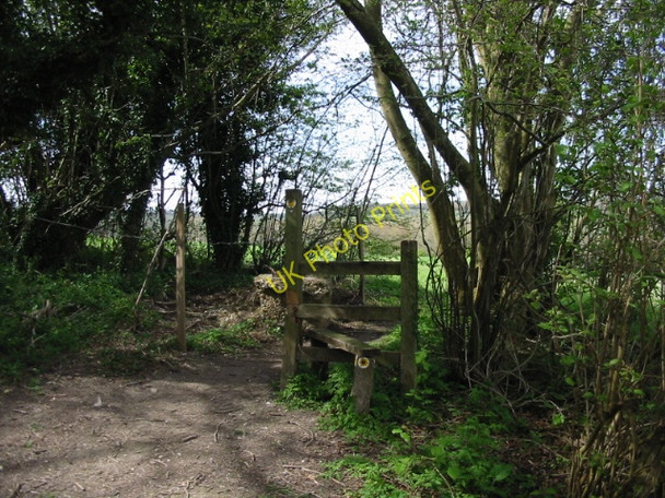 Photo 6"x4" Stile for footpath to Chilham Bagham c2008