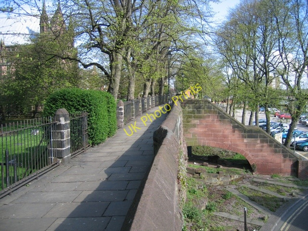 Photo 6"x4" The city walls and steps to Frodsham Street Chester c2008