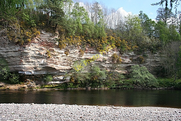 Photo 6"x4" Old Red Sandstone Cliff Conicavel c2008