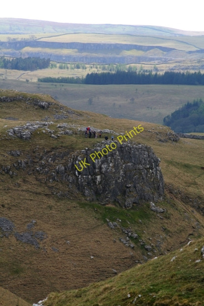 Photo 6"x4" Abseilers above Bull Scar Conistone c2008