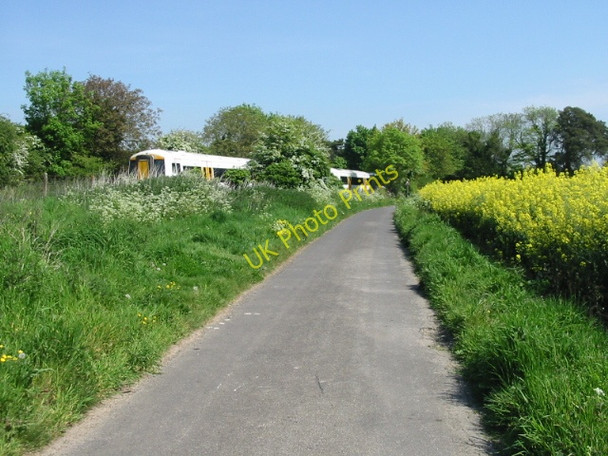 Photo 6"x4" Road and railway near Coldblow Farm Kingsdown\/TR3748 c2008